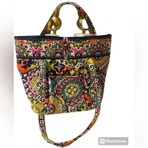 Vera Bradley Large Suzani Retired Toggle Tote multi color 17x14 inches